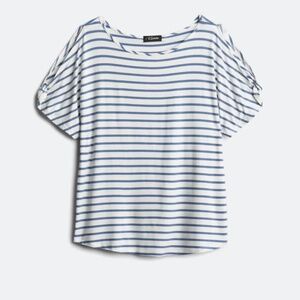 Colette Short Sleeve Tee, M, EUC, Blue/White Stripe